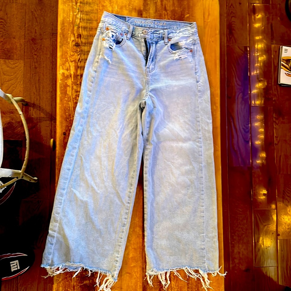 American Eagle Wide Leg Crop Jeans